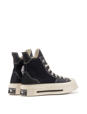 Жіночі кеди Converse Chuck 70 De Luxe Squared чорні тканинні - фото 6 - Miraton