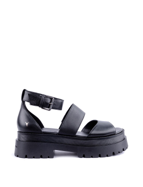 Жіночі сандалі WINDSOR SMITH THRILLED шкіряні чорні - фото 2 - Miraton