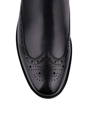 Мужские ботинки челси черные кожаные - фото 4 - Miraton