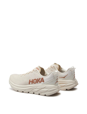 Женские кроссовки Hoka Rincon 3 тканевые бежевые - фото 3 - Miraton