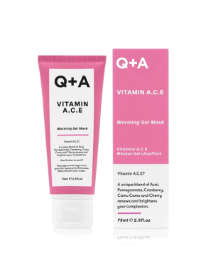 Мультивітамінна маска для обличчя Q+A Vitamin A.C.E. Warming Gel Mask 75ml - фото 1 - Miraton