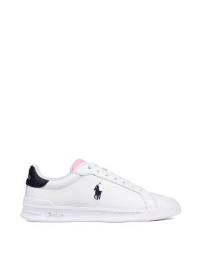 Женские кроссовки Polo Ralph Lauren кожаные белые - фото 1 - Miraton