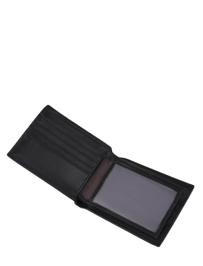Чоловічий гаманець MIRATON шкіряний чорний - фото 4 - Miraton