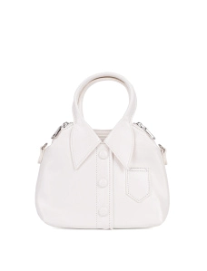 Женская сумка кросс-боди MIRATON из экокожи белая с фурнитурой - фото  - Miraton