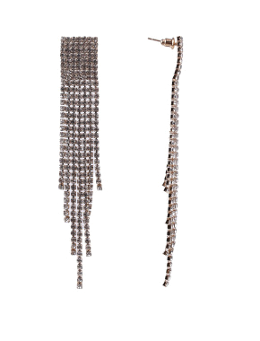 Жіночі сережки підвіски MIRATON з камінням - фото 1 - Miraton