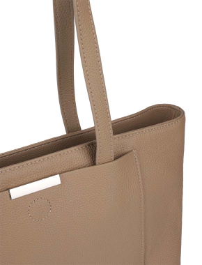 Жіноча сумка шоппер MIRATON шкіряна бежева - фото 4 - Miraton