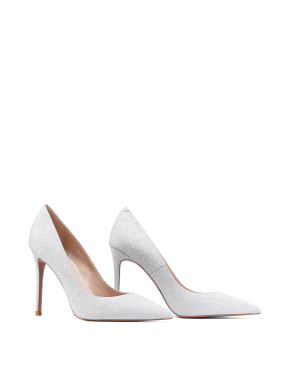 Жіночі туфлі човники MiaMay срібного кольору - фото 3 - Miraton