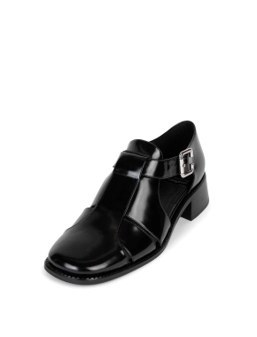 Жіночі туфлі лофери JEFFREY CAMPBELL Lurie шкіряні чорні - фото 1 - Miraton