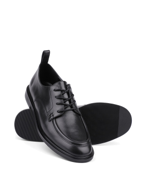Женские туфли дерби MIRATON кожаные черные - фото 2 - Miraton