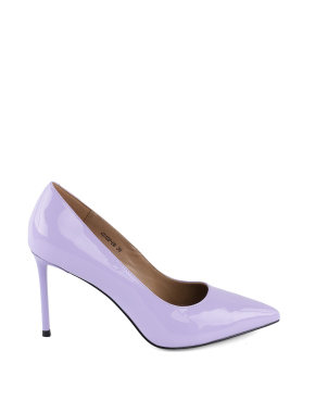 Жіночі туфлі лакові фіолетові з гострим носком - фото 1 - Miraton