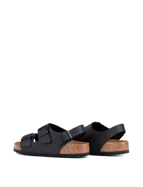 Чоловічі сандалі BIRKENSTOCK зі штучної шкіри чорні - фото 3 - Miraton