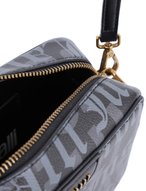 Жіноча сумка camera bag Just Cavalli з екошкіри чорна - фото 6 - Miraton