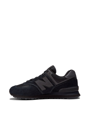 Мужские кроссовки New Balance 574 замшевые черные - фото 2 - Miraton