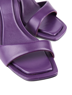 Жіночі босоніжки MIRATON шкіряні фіолетові - фото 6 - Miraton