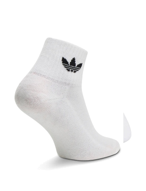 Высокие носки Adidas тканевые белые - фото 3 - Miraton