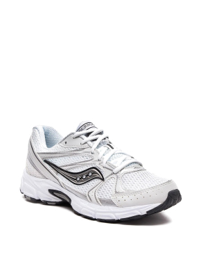 Женские кроссовки Saucony Ride Millenium Grey тканевые белые - фото 1 - Miraton