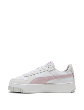 Женские кеды PUMA Carina Street Sneakers Women из искусственной кожи белые - фото 2 - Miraton