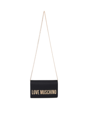 Сумка через плече Love Moschino із золотим лого - фото 5 - Miraton