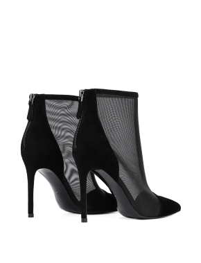 Жіночі черевики MiaMay велюрові чорні з сіткою - фото 4 - Miraton