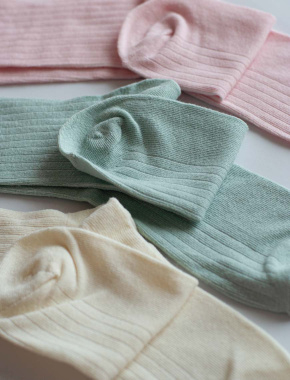 Набір жіночих високих шкарпеток Legs Socks Cotton Rib різнокольорові, 3 пари - фото 1 - Miraton