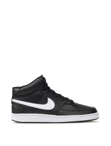 Мужские кеды Nike Court Vision Mid из экокожи черные фото 1