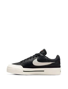 Женские кеды Nike Court Legacy Lift из экокожи черные - фото 2 - Miraton