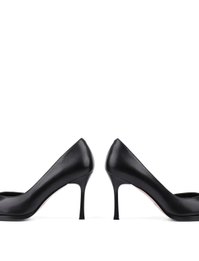 Жіночі туфлі-човники дорсей MIRATON шкіряні чорні - фото 1 - Miraton