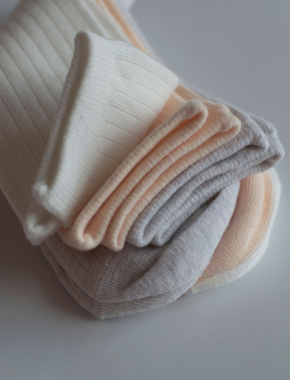 Набір жіночих високих шкарпеток Legs Socks Cotton Rib рожеві, 3 пари - фото 3 - Miraton