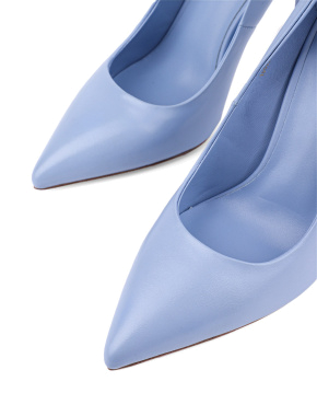 Жіночі туфлі човники MiaMay блакитні шкіряні - фото 5 - Miraton