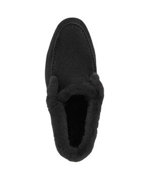 Жіночі черевики чорні велюрові з підкладкою із натурального хутра - фото 4 - Miraton