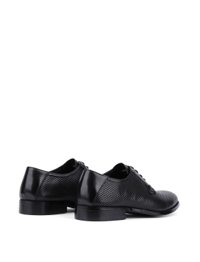 Мужские туфли броги Miguel Miratez черные кожаные - фото 4 - Miraton