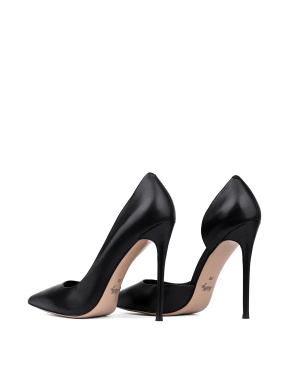 Жіночі туфлі-човники дорсей MiaMay шкіряні чорні - фото 4 - Miraton