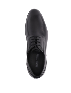 Мужские туфли кожаные черные оксфорды - фото 4 - Miraton