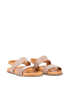 Жіночі сандалі шкіряні коричневі - фото 2 - Miraton