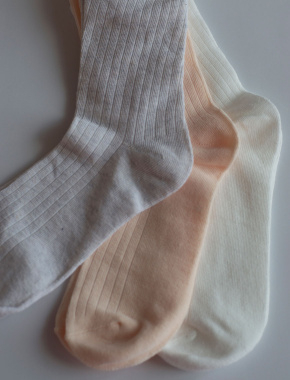 Набір жіночих високих шкарпеток Legs Socks Cotton Rib рожеві, 3 пари - фото 1 - Miraton