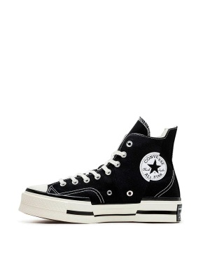 Женские кеды Converse Chuck 70 Plus черные тканевые - фото 2 - Miraton