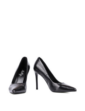 Жіночі туфлі шкіряні чорні - фото 5 - Miraton