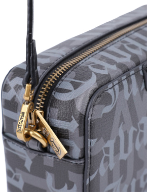 Жіноча сумка camera bag Just Cavalli з екошкіри чорна - фото 5 - Miraton