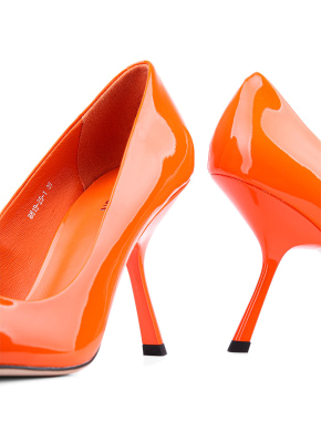 Жіночі туфлі човники MIRATON лакові помаранчеві помаранчеві - фото 2 - Miraton