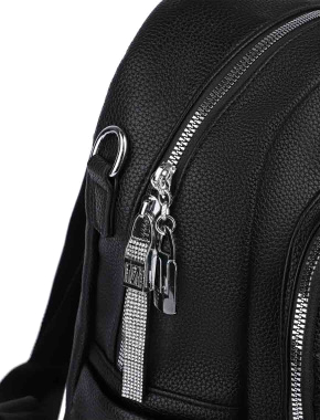 Жіночий рюкзак MIRATON з екошкіри чорний - фото 5 - Miraton