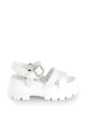 Женские сандалии Buffalo Aspha Ts Sandal из искусственной кожи белые - фото  - Miraton