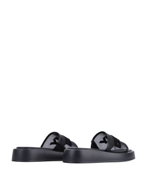 Женские шлепанцы DKNY кожаные черные - фото 5 - Miraton
