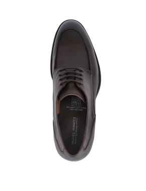 Мужские туфли оксфорды Miguel Miratez коричневые кожаные - фото 4 - Miraton
