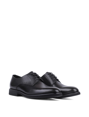 Мужские туфли оксфорды кожаные черные - фото 2 - Miraton