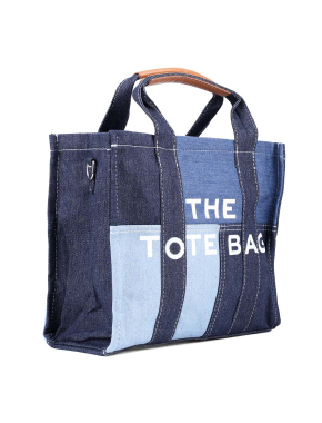 Женская сумка тоут MIRATON джинсовая синяя с принтом - фото 2 - Miraton