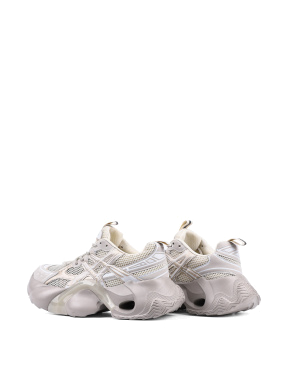 Женские кроссовки Attizzare из искусственной кожи бежевые на массивной подошве - фото 4 - Miraton
