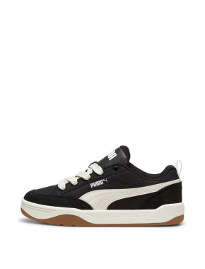 Мужские кеды PUMA Park Lifestyle Street Sneakers кожаные черные - фото 1 - Miraton