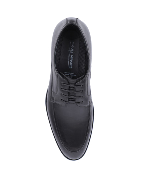 Мужские туфли оксфорды кожаные черные - фото 4 - Miraton