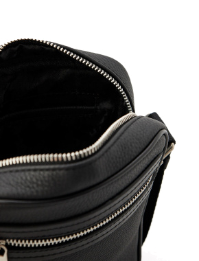 Чоловіча сумка через плече Karl Lagerfeld тканинна чорна - фото 5 - Miraton