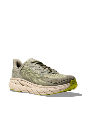 Мужские кроссовки Hoka Clifton LS тканевые зеленые - фото 1 - Miraton